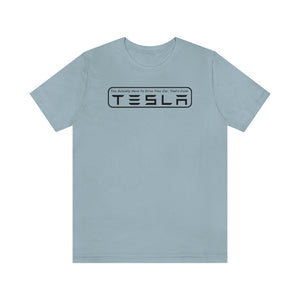 "You Actually Have to Drive" Tesla Unisex Jersey Tee (Black)