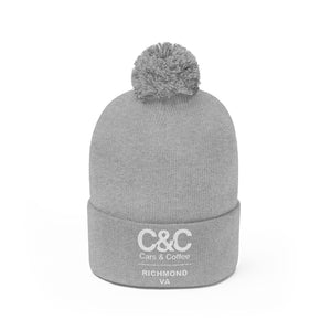 C&CR Pom Pom Embroidered Beanie