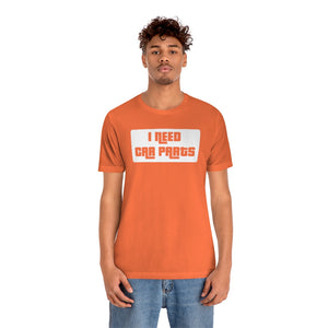 "I Need Car Parts" Unisex Jersey Tee (White)