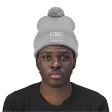 Load image into Gallery viewer, C&amp;CR Pom Pom Embroidered Beanie