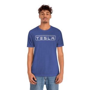 "You Actually Have to Drive" Tesla Unisex Jersey Tee (White)