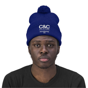 C&CR Pom Pom Embroidered Beanie