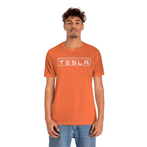 "You Actually Have to Drive" Tesla Unisex Jersey Tee (White)