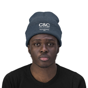 C&CR Embroidered Knit Beanie