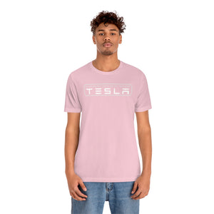 "You Actually Have to Drive" Tesla Unisex Jersey Tee (White)