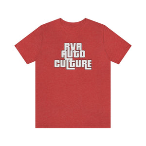 RVA Auto Culture Unisex Jersey Tee (Blk/Red)