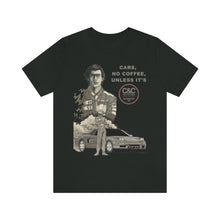 Load image into Gallery viewer, &quot;Cars, No Coffee, Unless It&#39;s&quot; Unisex Jersey Tee (Dark)