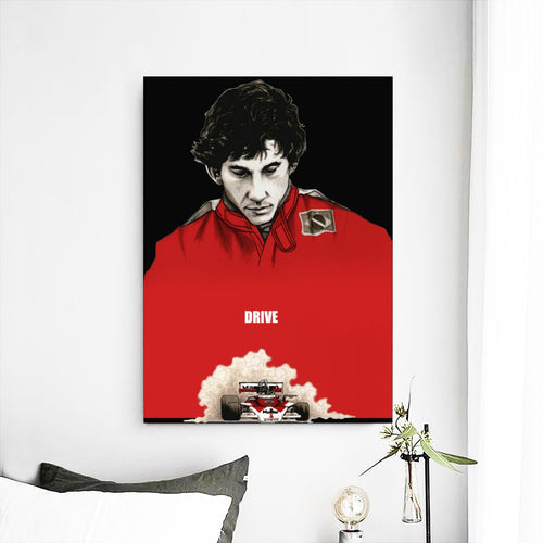 Senna F1 Homage Frameless Single Mural