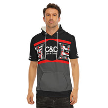 Load image into Gallery viewer, C&amp;C Short Sleeve Hoodie (Red Digital Camo I)
