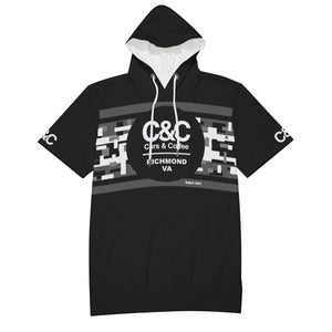C&C Short Sleeve Hoodie (Grey Digital Camo I)