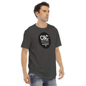 C&CR Dark Gray Rounded Hem Tee (B&W Round Logo)