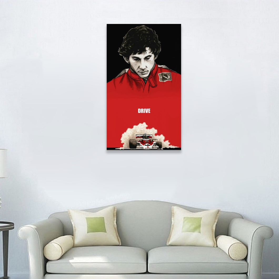 Senna F1 Homage Single Mural with Frame