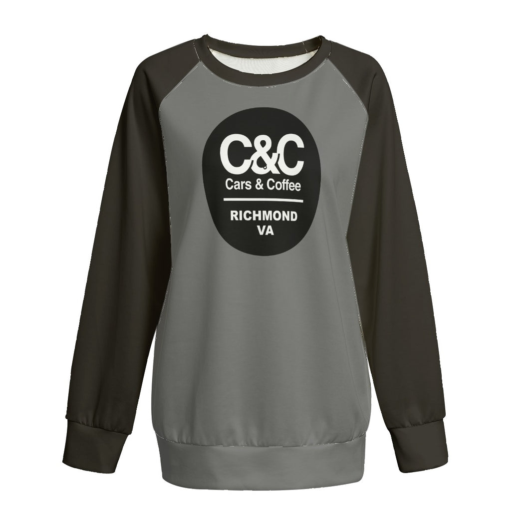 Women's C&CR Raglan Sweatshirt (Round Logo)