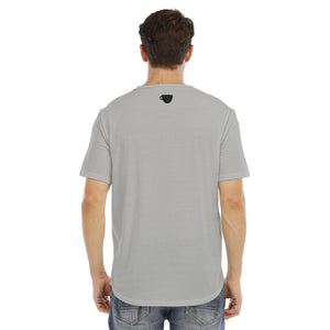 C&CR Light Gray Rounded Hem Tee (B&W Round Logo)