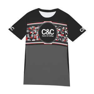 Men's C&C Red Digital Camo O-Neck Tee