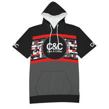 Load image into Gallery viewer, C&amp;C Short Sleeve Hoodie (Red Digital Camo I)