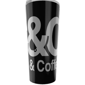 C&C Black Tumbler 30oz (White Modified Logo)