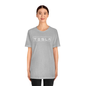 "You Actually Have to Drive" Tesla Unisex Jersey Tee (White)