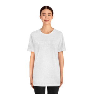 "You Actually Have to Drive" Tesla Unisex Jersey Tee (White)