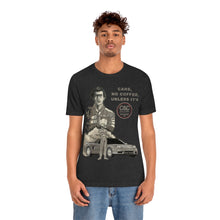 Load image into Gallery viewer, &quot;Cars, No Coffee, Unless It&#39;s&quot; Unisex Jersey Tee (Dark)