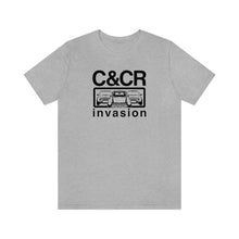 Load image into Gallery viewer, C&amp;CR &quot;Mini Invasion&quot; Unisex Jersey Tee (Black)