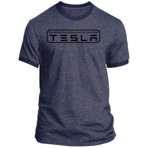 Men's "You Actually Have To Drive" Tesla Ringer Tee