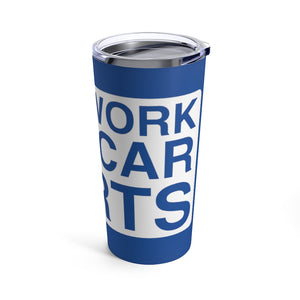 "Will Work For Car Parts" Tumbler 20oz (Blue)