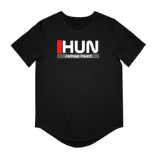 Load image into Gallery viewer, James Hunt &quot;HUN&quot; F1 Standings Men&#39;s Curved Hem Tee