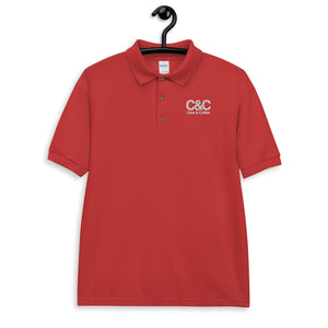 C&C Embroidered Unisex Polo Shirt (White Modded Logo) - FREE SHIPPING