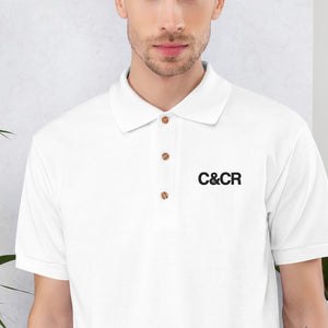 C&CR Embroidered Unisex Polo Shirt (Black Letters) - FREE SHIPPING