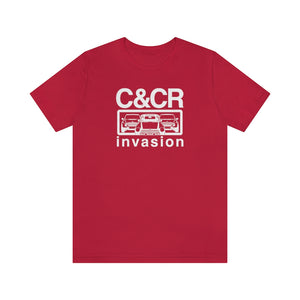 C&CR "Mini Invasion" Unisex Jersey Tee (White)