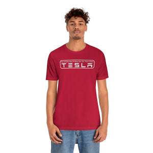 "You Actually Have to Drive" Tesla Unisex Jersey Tee (White)