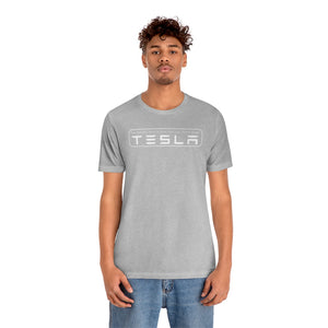 "You Actually Have to Drive" Tesla Unisex Jersey Tee (White)