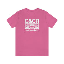 Load image into Gallery viewer, C&amp;CR &quot;Mini Invasion&quot; Unisex Jersey Tee (White)