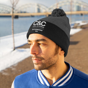 C&CR Pom Pom Embroidered Beanie