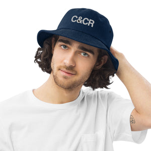 C&CR Denim Bucket Hat FREE SHIPPING (White Letters)