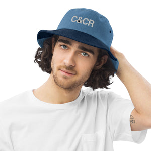 C&CR Denim Bucket Hat FREE SHIPPING (White Letters)