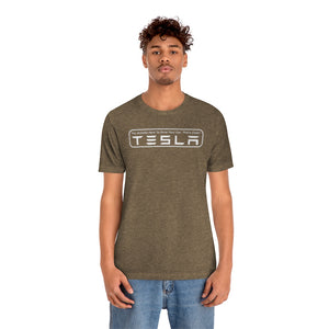 "You Actually Have to Drive" Tesla Unisex Jersey Tee (White)