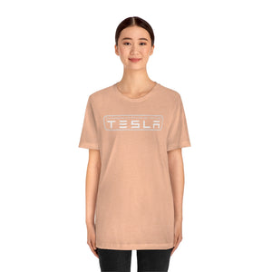 "You Actually Have to Drive" Tesla Unisex Jersey Tee (White)