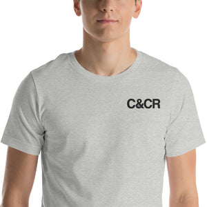 C&CR Embroidered Tee (Black Letters & Grey Cup Logo) - FREE SHIPPING