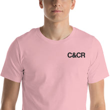 Load image into Gallery viewer, C&amp;CR Embroidered Tee (Black Letters &amp; Grey Cup Logo) - FREE SHIPPING