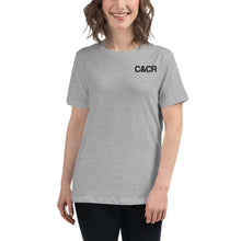 Load image into Gallery viewer, Women&#39;s C&amp;CR Embroidered Relaxed Tee (Black Letter Grey Cup) - FREE SHIPPING