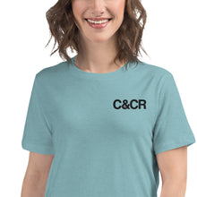 Load image into Gallery viewer, Women&#39;s C&amp;CR Embroidered Relaxed Tee (Black Letter Grey Cup) - FREE SHIPPING