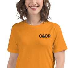 Load image into Gallery viewer, Women&#39;s C&amp;CR Embroidered Relaxed Tee (Black Letter Grey Cup) - FREE SHIPPING