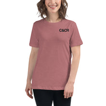 Load image into Gallery viewer, Women&#39;s C&amp;CR Embroidered Relaxed Tee (Black Letter Grey Cup) - FREE SHIPPING