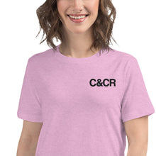 Load image into Gallery viewer, Women&#39;s C&amp;CR Embroidered Relaxed Tee (Black Letter Grey Cup) - FREE SHIPPING