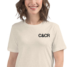 Load image into Gallery viewer, Women&#39;s C&amp;CR Embroidered Relaxed Tee (Black Letter Grey Cup) - FREE SHIPPING