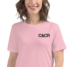 Load image into Gallery viewer, Women&#39;s C&amp;CR Embroidered Relaxed Tee (Black Letter Grey Cup) - FREE SHIPPING