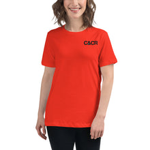 Load image into Gallery viewer, Women&#39;s C&amp;CR Embroidered Relaxed Tee (Black Letter Grey Cup) - FREE SHIPPING