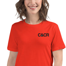 Load image into Gallery viewer, Women&#39;s C&amp;CR Embroidered Relaxed Tee (Black Letter Grey Cup) - FREE SHIPPING